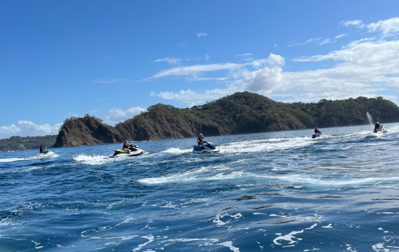 Shot of the jet skiing activity and experience as part of the Avaya Costa Rica incentive trip.