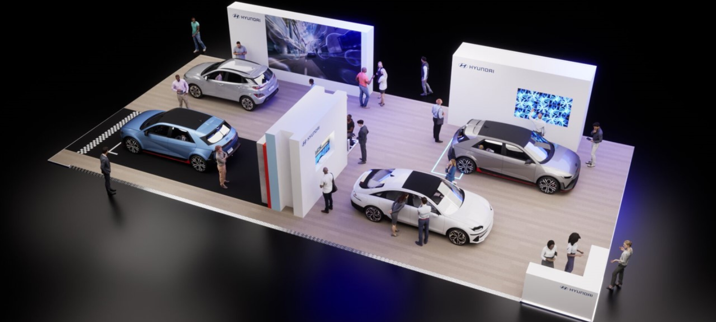 Rendor of the Hyundai Everything Electric exhibition stand