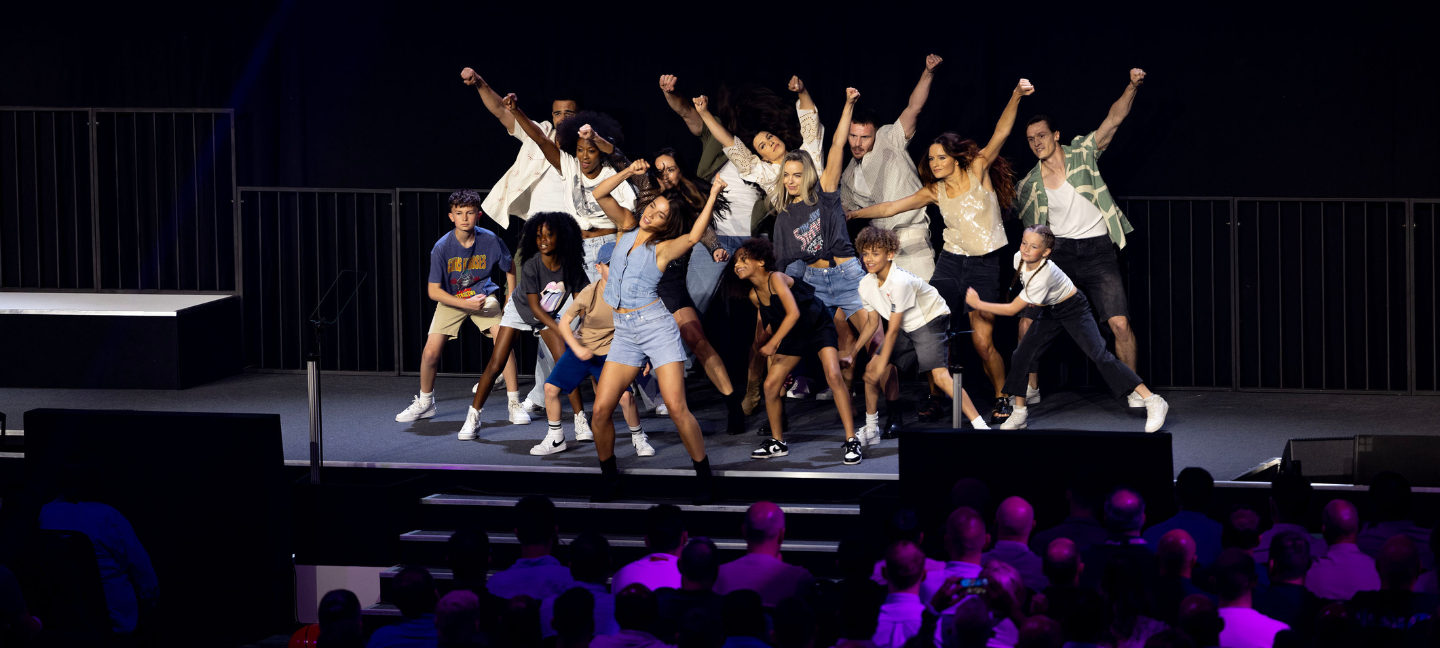 Shot of a group of people at a fashion show at Tesco Live