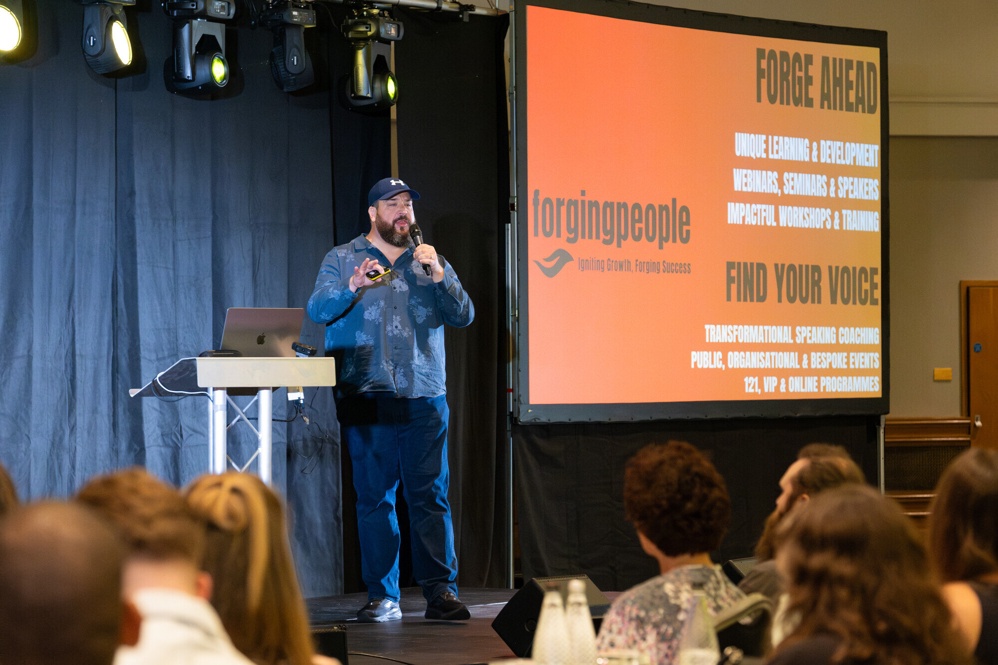 Nick Elston at the 2024 Summer Conference, delivering a keynote