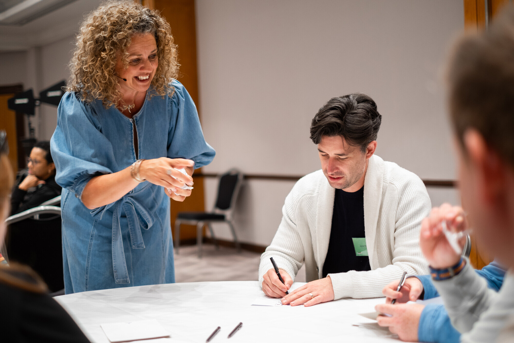 Summer Conference photo of Rebecca and James workshopping